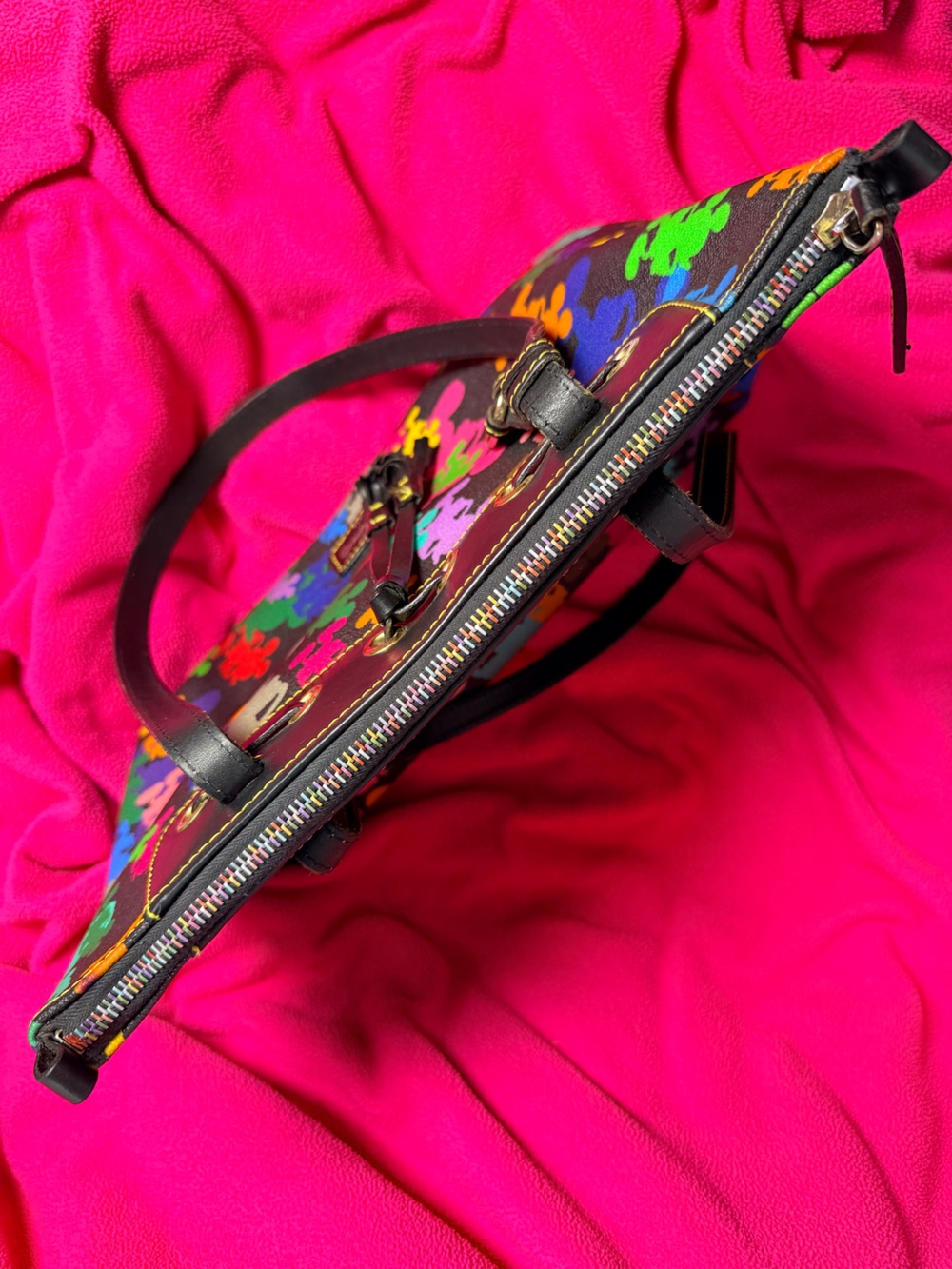 Dooney & Bourke Multicolor Mickey Silhouette Tote Bag - Picture 8 of 11